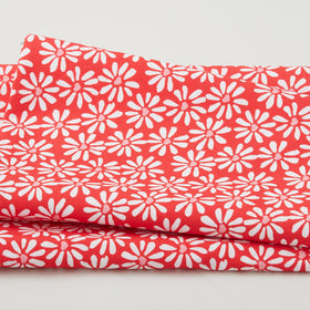 Garden of Love Favorites - Heart Flowers Red 2 Yard Cut