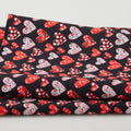 Garden of Love Favorites - Pattern Hearts Black 2 Yard Cut