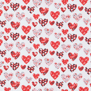 Garden of Love Favorites - Pattern Hearts White 2 Yard Cut