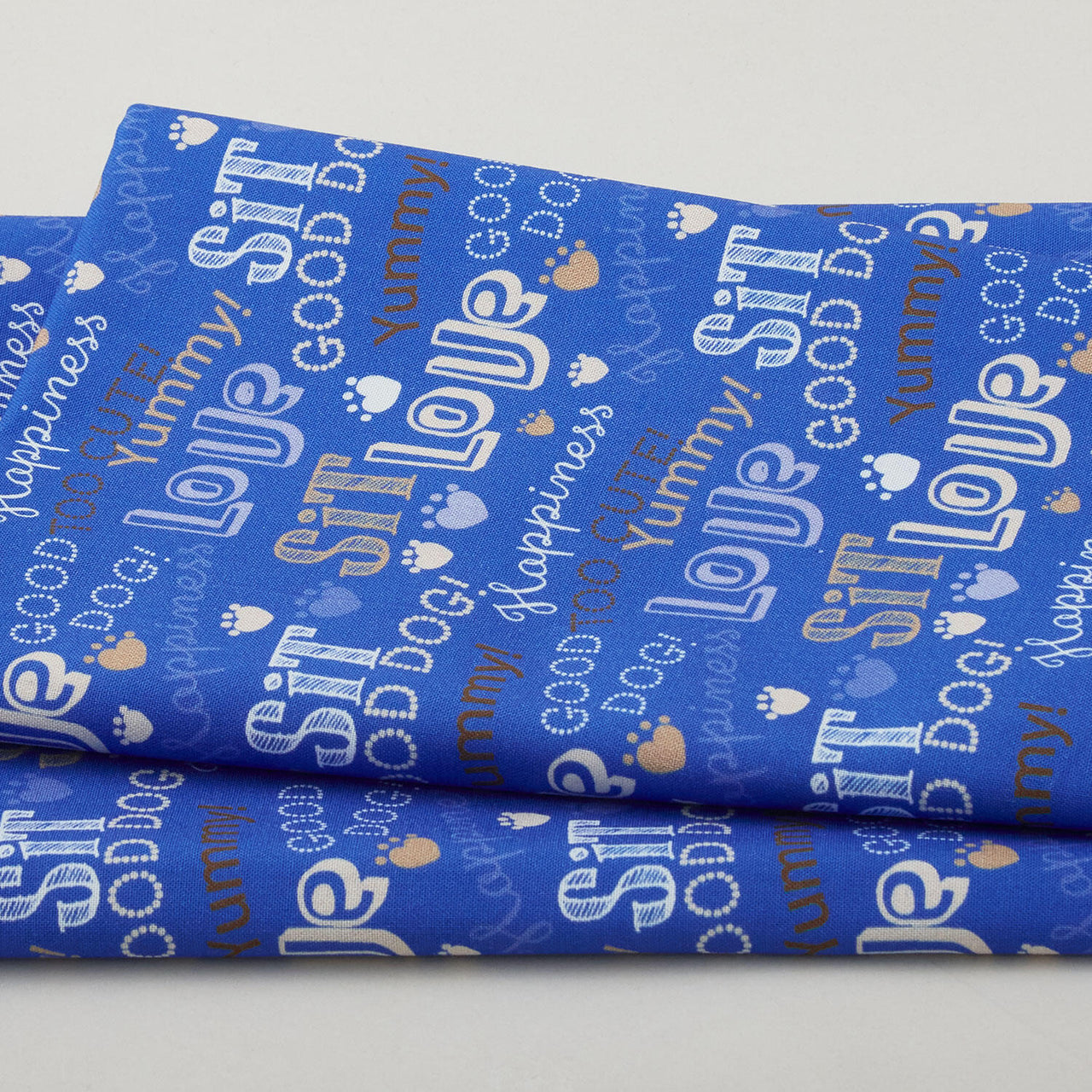 Sit Stay Love Favorites - Words Blue 2 Yard Cut