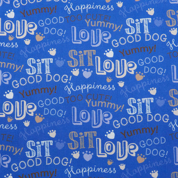 Sit Stay Love Favorites - Words Blue 2 Yard Cut