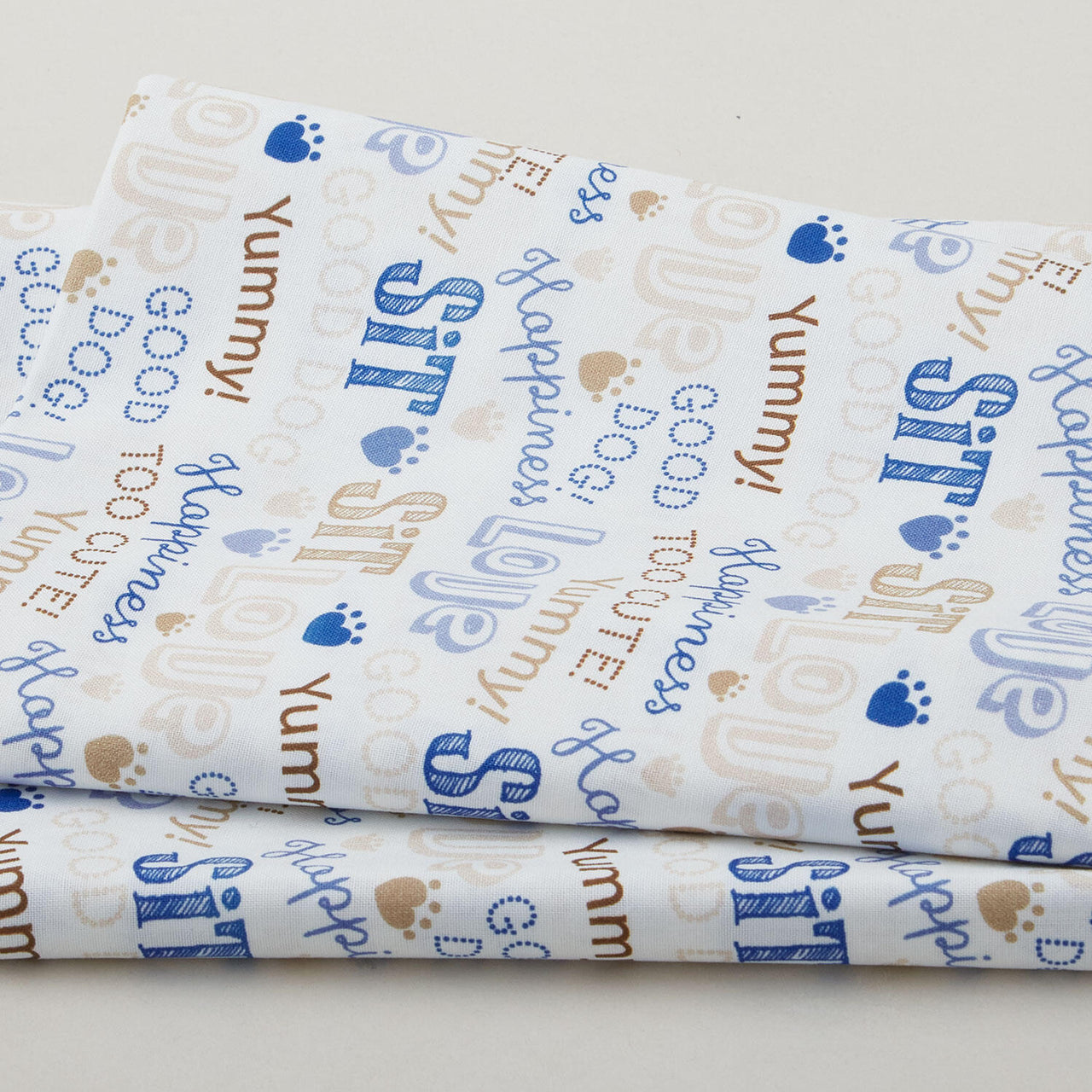 Sit Stay Love Favorites - Words White 2 Yard Cut