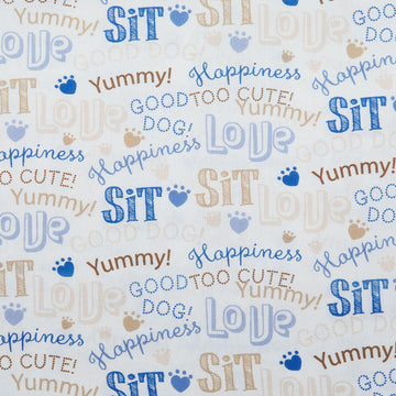 Sit Stay Love Favorites - Words White 2 Yard Cut