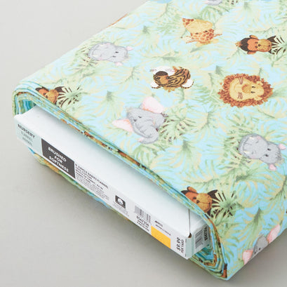 Jungle Babies Flannel - Light Blue 8 Yard Bolt