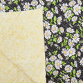 Double Faced Pre-Quilted Cotton - Upsy Daisy Black 8 Yard Bolt