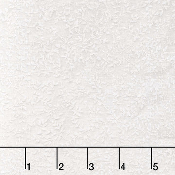 Floral Vines White 108" Wide Backing