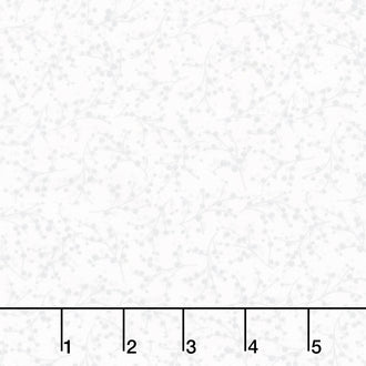 Etchings Collection - Dotted Branches White/Gray Yardage