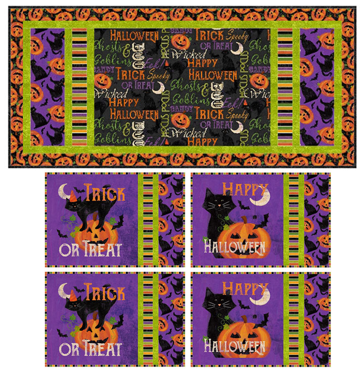 Festive Felines Place Mats & Table Runner Free Quilt Pattern