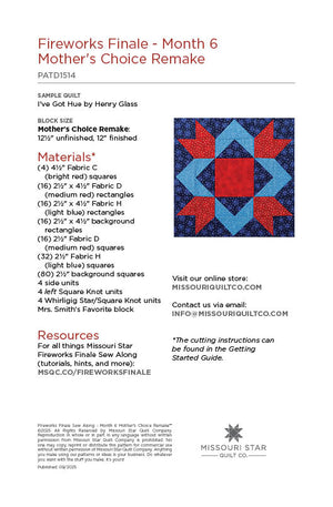 Fireworks Finale Sew Along - Month 6A Free Quilt Pattern