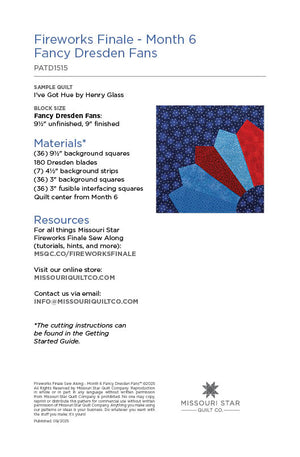 Fireworks Finale Sew Along - Month 6B Free Quilt Pattern