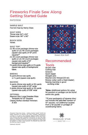 Fireworks Finale Sew Along - Getting Started Guide