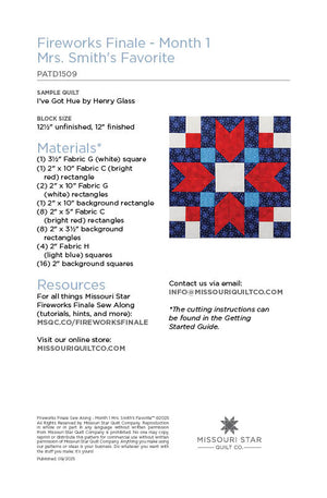 Fireworks Finale Sew Along - Month 1 Free Quilt Pattern