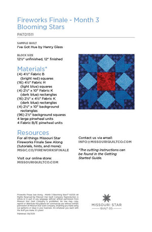 Fireworks Finale Sew Along - Month 3 Free Quilt Pattern