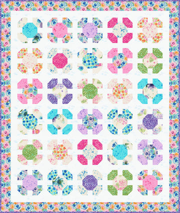 Floresence Free Quilt Pattern by Ariga Mahmoudlou