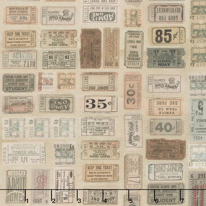 Eclectic Elements - Palette Tickets Neutral Yardage
