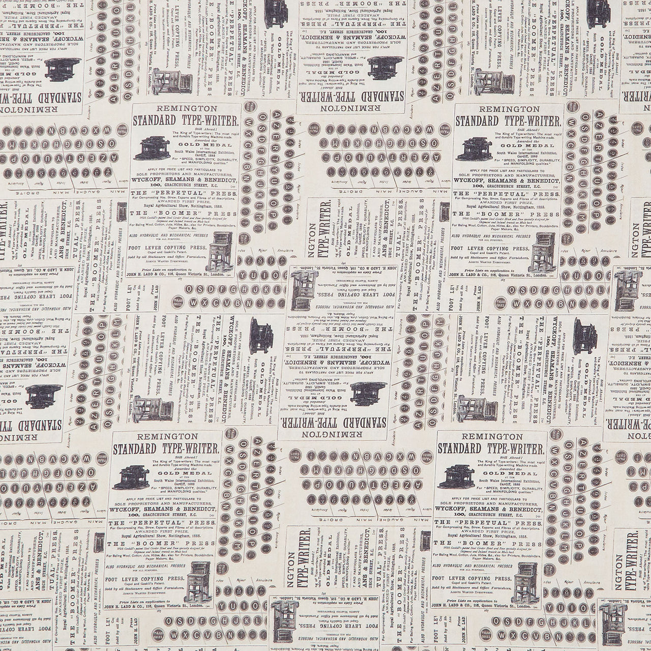 Eclectic Elements - Palette Typewriter Neutral Yardage