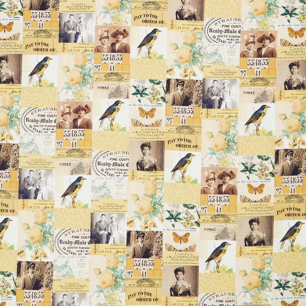 Eclectic Elements - Palette Collage Yellow Yardage