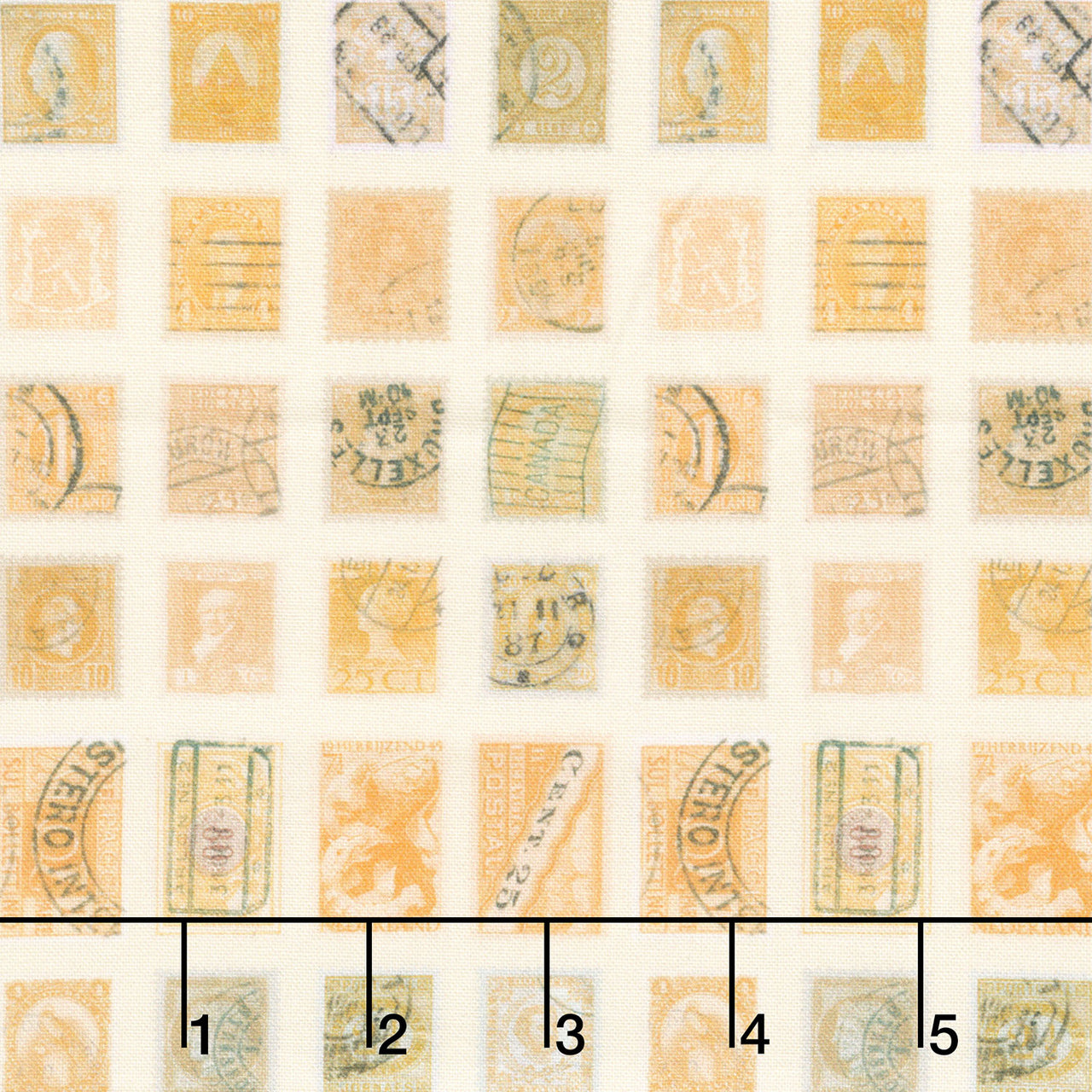 Eclectic Elements - Palette Stamps Yellow Yardage