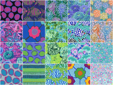 Kaffe Fassett Collective August 2025 Cool Colorstory Charm Pack