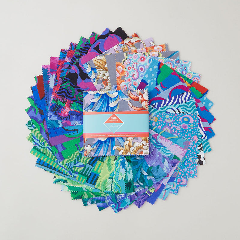 Kaffe Fassett Collective August 2025 Cool Colorstory Charm Pack