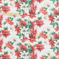 Holidays Past - Poinsettia Print Multi 2 Yard Cut
