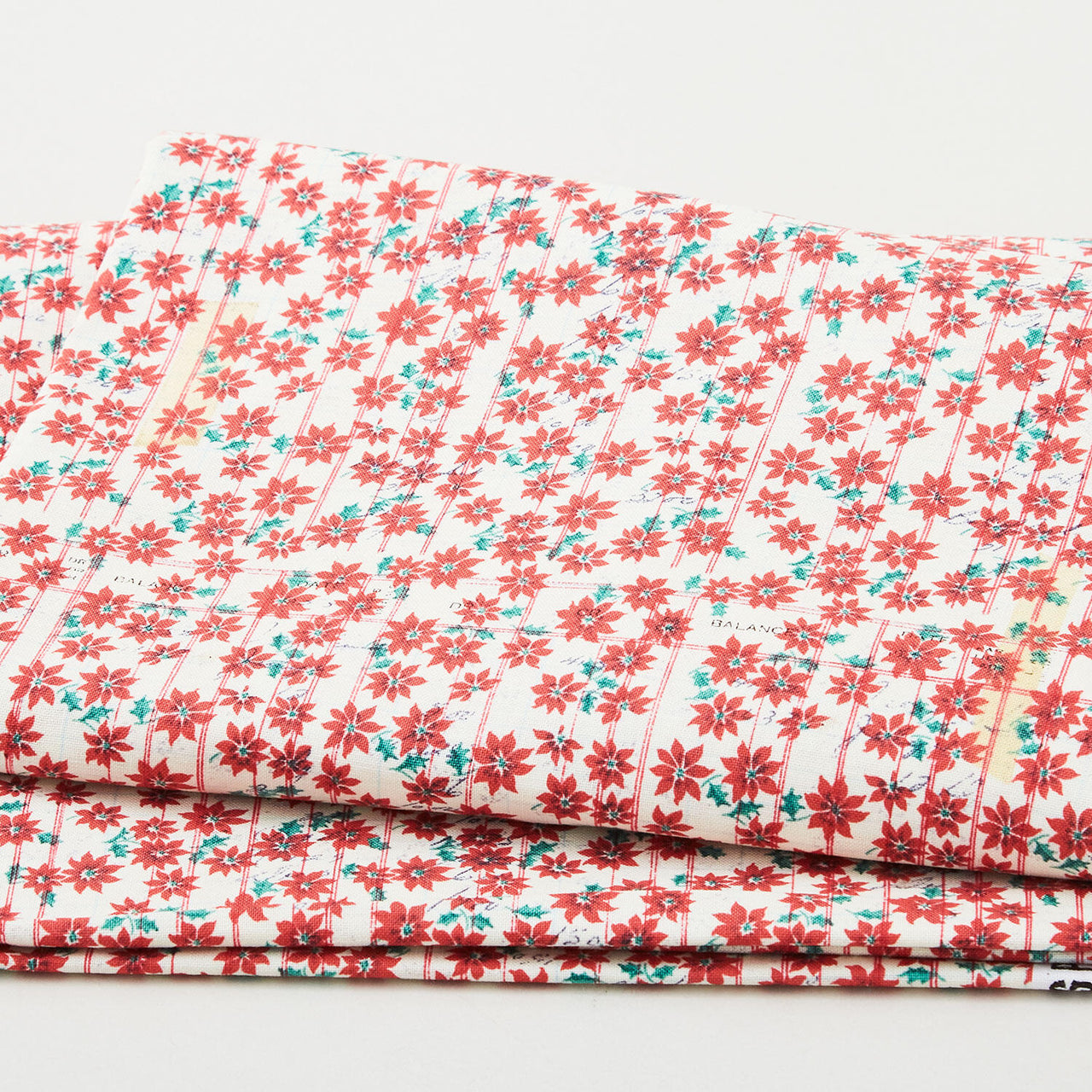 Holidays Past - Festive Ledger Red 2 Yard Cut