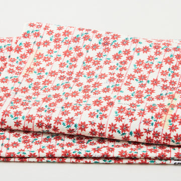 Holidays Past - Festive Ledger Red 2 Yard Cut