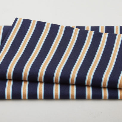 Morris & Co - Gilt Stripe Navy 2 Yard Cut