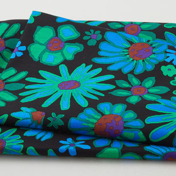 Kaffe Fassett - August 2024 Bloomers Black 3 Yard Cut