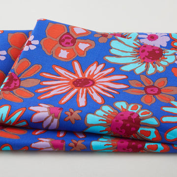 Kaffe Fassett - August 2024 Bloomers Cobalt 3 Yard Cut