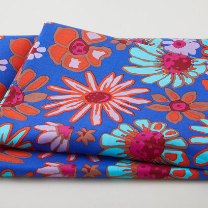 Kaffe Fassett - August 2024 Bloomers Cobalt 3 Yard Cut