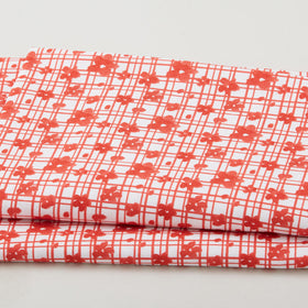 Blossom Brew - Blooming Plaid White 2 Yard Cut