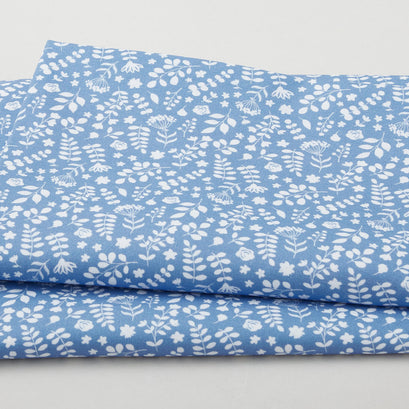 Blossom Brew - Flowering Field Blue 2 Yard Cut