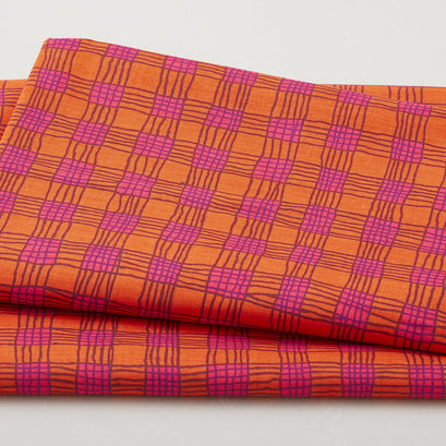 Kaffe Fassett Collective - February 2025 Gingham Coral 2 Yard Cut