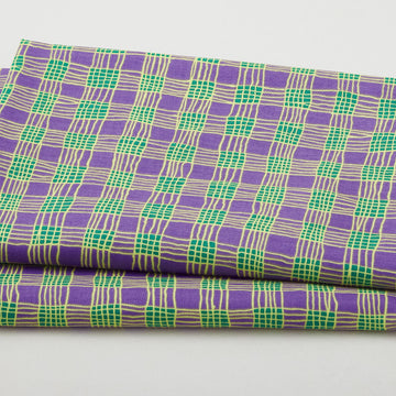 Kaffe Fassett Collective - February 2025 Gingham Purple 2 Yard Cut