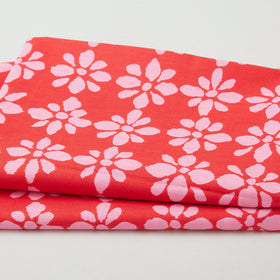 Kaffe Fassett Collective - August 2024 Snow Flower Red 2 Yard Cut