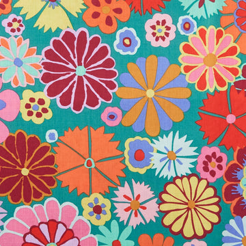 Kaffe Fassett Collective - August 2024 Folk Flower Multi 2 Yard Cut