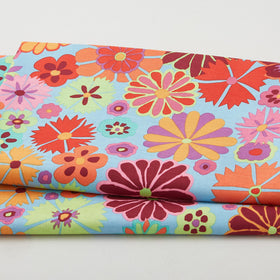Kaffe Fassett Collective - August 2024 Folk Flower Pink 2 Yard Cut