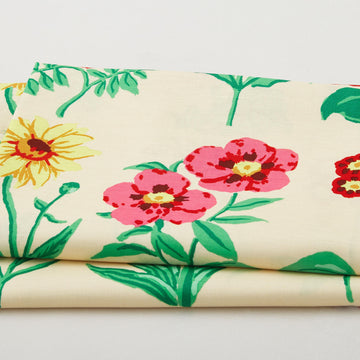 Kaffe Fassett Collective - February 2025 Flower Studies Ecru 2 Yard Cut