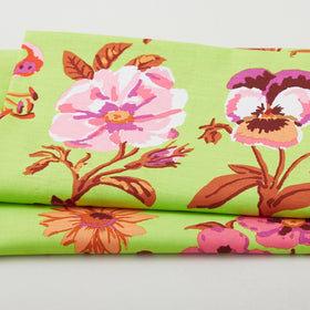 Kaffe Fassett Collective - February 2025 Flower Studies Lime 2 Yard Cut