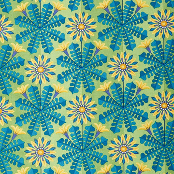 Flower Dance - Gazania Turquoise 2 Yard Cut