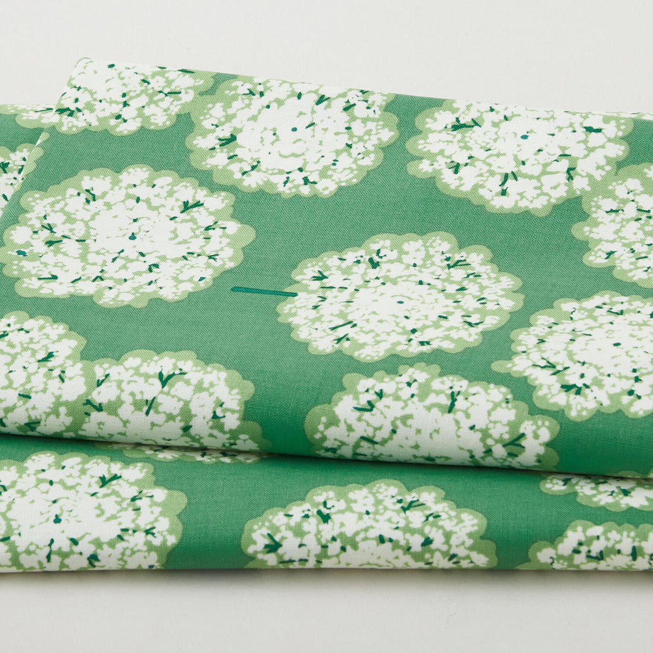 Nation of Flowers - Queen Annes Lace Green 2 Yard Cut