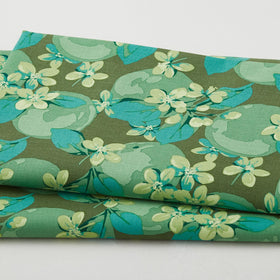 Nation of Flowers - Orange Blossom Green 2 Yard Cut