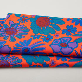 Kaffe Fassett Collective August 2024 - Bloomers Orange 2 Yard Cut