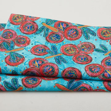 Dragonfly Dance - Flight Mint Digitally Printed 2 Yard Cut