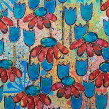 Dragonfly Dance - Daisytime Multi Digitally Printed 2 Yard Cut