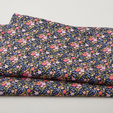 Paradise Bloom - Mini Wildflowers Blueberry Digitally Printed 2 Yard Cut