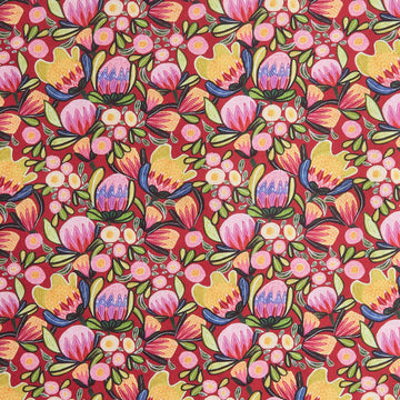 Paradise Bloom - Sugarbush Splendor Garnet Digitally Printed 2 Yard Cut
