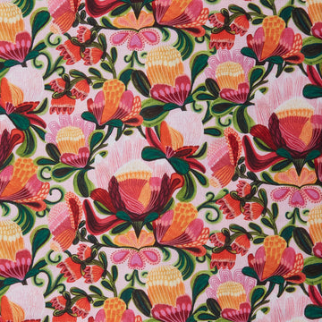 Paradise Bloom - Rococo Garden Blush Digitally Printed 2 Yard Cut