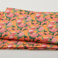 Paradise Bloom - Cascading Proteas Tangerine Digitally Printed 2 Yard Cut